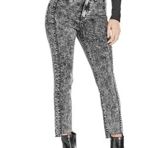 Guess Adel Girlfriend acid washed black denim size 27/4